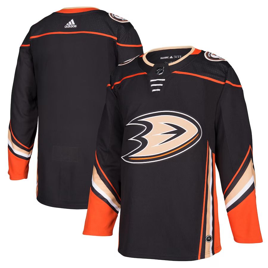 Men Anaheim Ducks adidas Black Home Authentic Blank NHL Jersey->customized nhl jersey->Custom Jersey